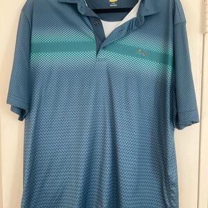 Greg Norman Men's Blue Golf Shirt